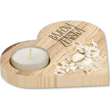 Vánoce Dřevěný dekorační svícen - Báječná žena