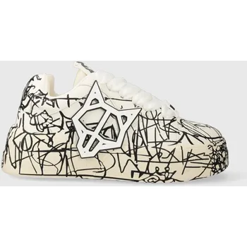 Pánské tenisky Kožené tenisky Naked Wolfe Kosa Kosa.Black.Scribble bílá 00X, EUR 44