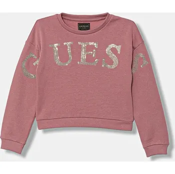 Chlapecké oblečení Dětská bavlněná mikina Guess K5YQ09.KAV34.9BYA růžová 34X, vel. 105-112