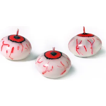 Svíčka Plovoucí svíčky oko 4 cm – sada 25 ks, ideální na Halloween