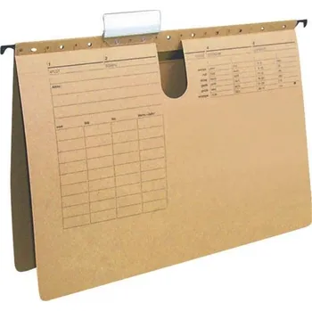 Závěsný rychlovazač Q-Connect - přír. hnědý, 25 ks