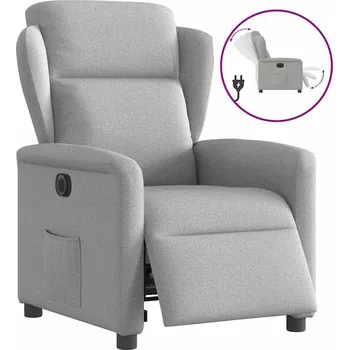 Křeslo vidaXL Elektrické polohovací křeslo textil [3303118] Barva: Obláčkově šedá