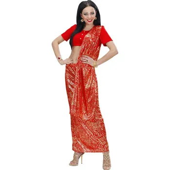 Karnevalový kostým Dámský indický kostým Bollywood Sari - M