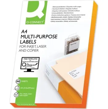 Papír Q-connect Univerzální etikety Q-Connect, 210x148mm, bílé