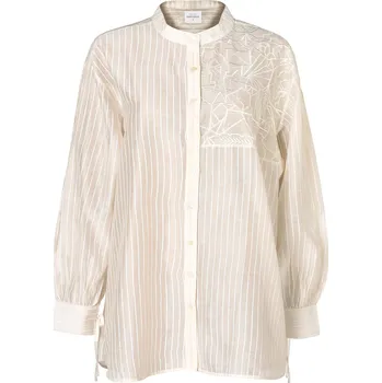 Dámská košile Hedvábno-bavlněná košile DOBUTSU L / Hedvábí / Bílé