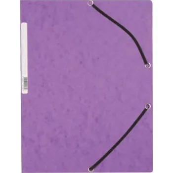 Desky s chlopn.a gumič. Q-Connect A4,fialové,10 ks