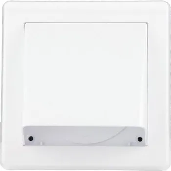 Větrací mřížka Haco VM 150x150 GK/100 B s klapkou - gravitační - bílá Rozměr: 175 x 175mm