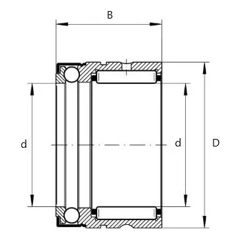 NX 10 Z XL INA Kombinované jehlové ložisko / kuličkové axiální ložisko