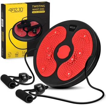 4FIZJO Mini rotační disk s lany 4FIZJO NO SIZE ČERVENÁ