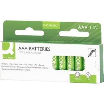 Článková baterie Q-connect Alkalické baterie Q-C - 1,5V, LR03, typ AAA, 12 ks
