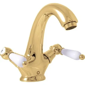 Morava retro Umyvadlová baterie bez výpusti, zlatá MK528.0Z