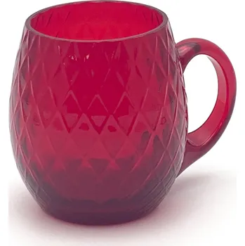 Sklenice Třetinka 0,3l - Káro - granát | 81846