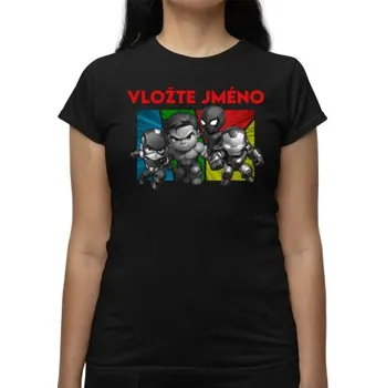 Žertovný předmět Superhrdinové - dámské tričko s potiskem pro fanoušky Marvelu - personalizovaný produkt- Tričkový.cz