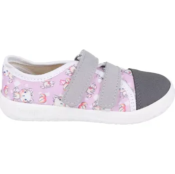 Dívčí tenisky Jonap barefoot plátěnky Airy fialové kočka 30