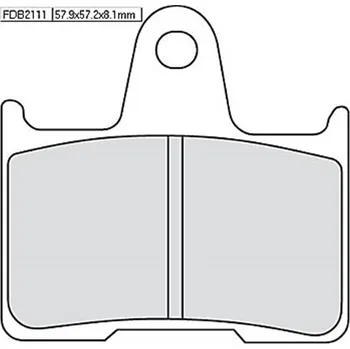 Brzdová destička Brzdové destičky FERODO FDB 2111P 59,9x57,2x8,1mm KAWASAKI GTR, ZX-7RR, ZZR, SUZUKI GSF, GSX, GSX-R 600-1400 1996-2015