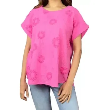 Dámská halenka/tričko italská móda růžové vel.UNI (XL/XXL)