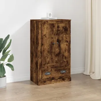 Příborník do zásuvky vidaXL Skříň highboard 60 x 35,5 x 103,5 kompozitní dřevo [816297] Barva: kouřový dub