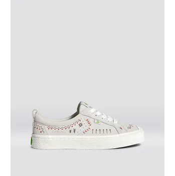 Pánská obuv OCA Low Smoke White Suede Embroidered Sneaker