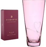 Diamante skleněná váza Romance Pink Conical s krystaly Swarovski 25 cm