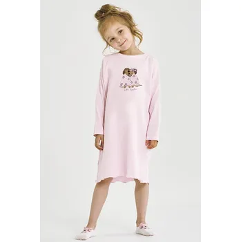 Dívčí noční košile Dívčí košilka Jasmina pejsek světle růžová 104