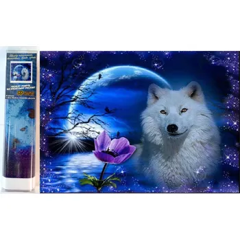 Diamantové malování NORIMPEX Diamantové malování Vlčí květina 30 x 40 cm