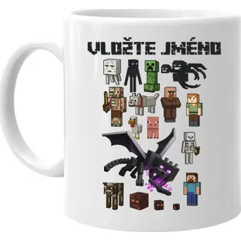Žertovný předmět Minecraftový tým - hrnek s potiskem pro fanoušky hry Minecraft - personalizovaný produkt- Tričkový.cz