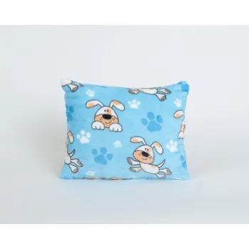 Dekorativní polštářek Dětský dekorační polštářek fleece - 30x25 cm - modrý pejsek