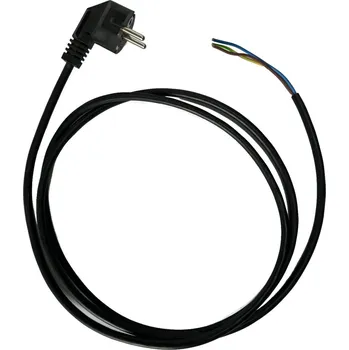 elektrický kabel Flexo šňůra 863077-1-1, 3x0,75 mm2, 2 m, úhlová vidlice - černá (863077-1-1(52)/2)