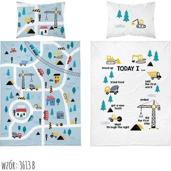 Stavebnice Playmobil Oboustranné bavlněné povlečení auta - modrobílé