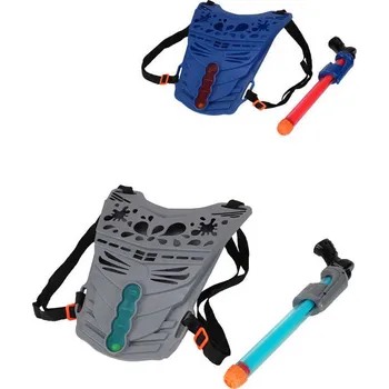 Dětská zbraň Pistole pumpovací na vodu 31cm set s vestou s ukazatelem skóre 2 barvy | 406886