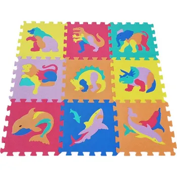 Měkké bloky Zvířátka 9ks pěnový koberec baby vkládací puzzle | 89766