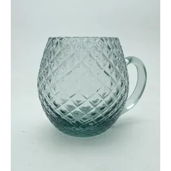 Sklenice Půllitr 0,5l - Káro - světlý kouř | 92163