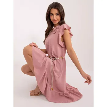 Dámské šaty Dámské šaty DHJ SK 892..98 Pudr růžová - Rue Paris pudrovo-růžová one size