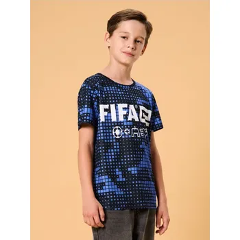 Sinsay - Tričko s krátkými rukávy a potiskem FIFA - indigo - 351DZ-57X - 351DZ-57X-134