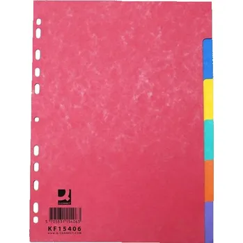 Q-connect Papír.rozlišovače Q-Connect-A4,lesklé,bar.,6listů