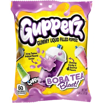 Bonbon Gupperz želé bonbony ve tvaru a s příchutí bubble tea s náplní 72 g