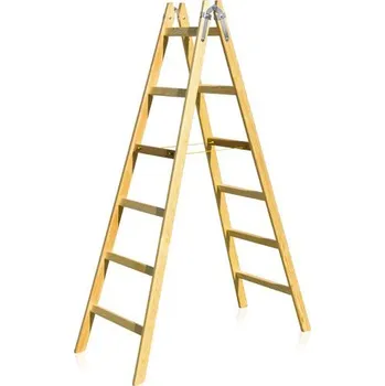 Žebřík Samostatně stojící žebřík JUST Typ 12 - dřevěné štafle Varianta: 3 příčle