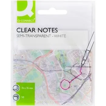 Q-connect Transparent.popis.bločky Q-Connect- bílá, 50 listů