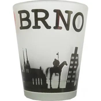 Sklenice Panák (štamprle) I Love Brno 0,04 l - průhledný