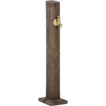 Zavlažovač Zahradní sloupek na vodu s kohoutkem ARVES Forest Ořech 14 x 100 cm plast