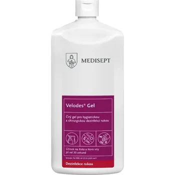 Dezinfekce Velodes Gel - Čirý gel pro hygienickou a chirurgickou dezinfekci rukou, 500ml