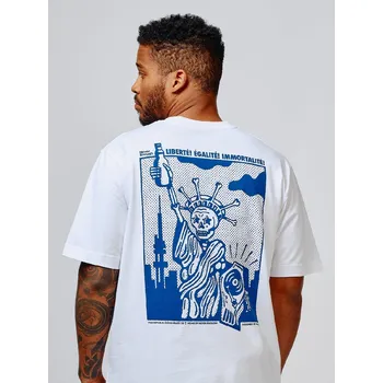 Pánské tričko Never Enough Triko Žižkohrady Oversize White Velikost: S