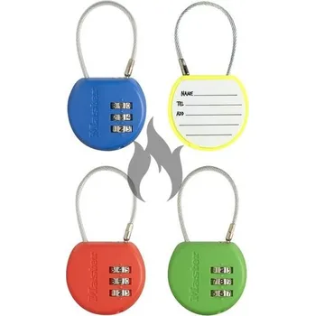 Master Lock 4671EURDCOL set visacích zámků pro zavazadla (1 balení / 4 ks)