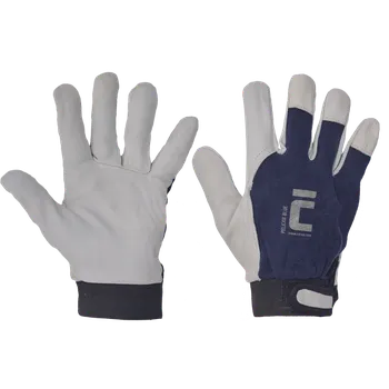 Univerzální čisticí prostředek Pracovní rukavice Červa PELICAN BLUE - ovčí a kozí kůže - 12 párů Barva č: Bílá + modrá, Velikost: 7