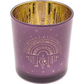 Svícen Skleněný držák na svíčku Duha 1ks