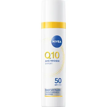Pleťové sérum Nivea Q10 Anti-Wrinkle Expert denní pleťový fluid SPF 50 40 ml