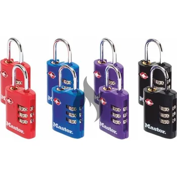 Master Lock TSA 4686EURT set 2 ks kombinačních visacích zámků (1 balení / 4 sety)