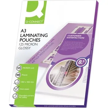 Laminovací fólie Q-connect Laminovací fólie Q-Connect, A3, 2x 125 mic, 100 ks