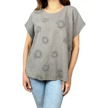 Dámská halenka/tričko italská móda šedé vel.UNI (XL/XXL)