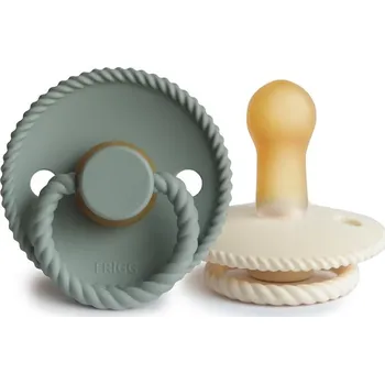 dudlíky FRIGG Rope Size 2:6-18 months dudlík Cream/Sage 2 ks